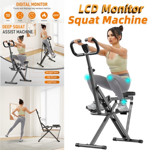 Squat machine with lcd monitor - with,
