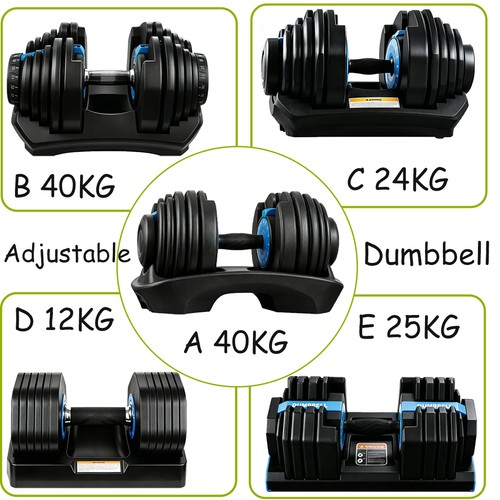 Adjustable dumbbell 40kg - dumbbell, 12/24/40kg