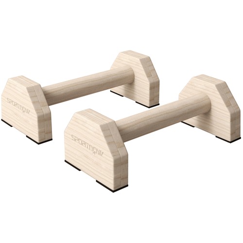 Sportnow wooden parallettes - wooden,